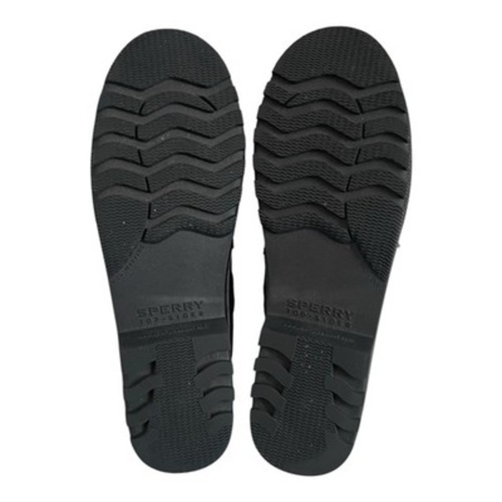 Sperry Top Sider Black Quilted Duck Boots Waterproof Rubber Womens 7.5 VG - Picture 7 of 8